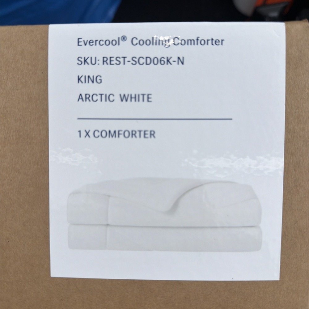 Rest Evercool Arctic White King Cooling Comforter NEW